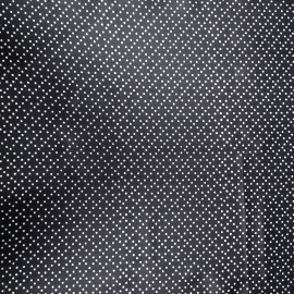 Ткань для платья, черная в белый горох, 110х150см. СССР.